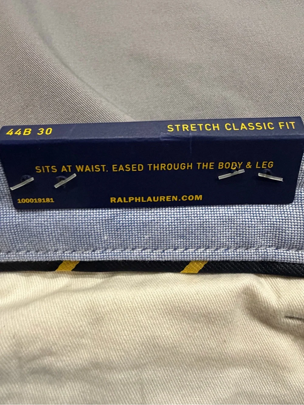 Polo Ralph Lauren Bedford Chino Pant Men’s 44B x 30 Gray Stretch Classic Fit NWT